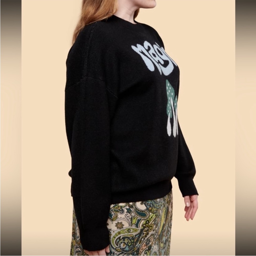 Earthbound Trading Magic Mushroom Sweater Black Xl - Picture 3 of 10